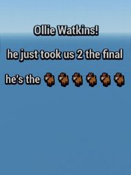 screenshot of Ollie Watkins is the 🐐🐐 